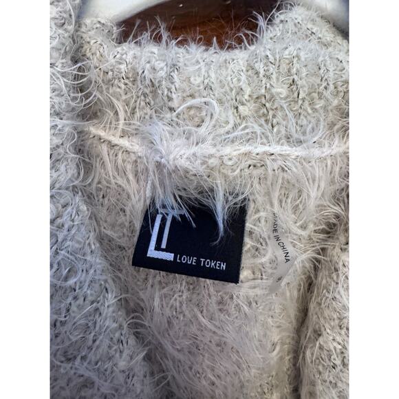 Love Token - Genuine Rabbit Fur Trim Vest - Size Small -beige - MSRP $169 - Picture 13 of 14